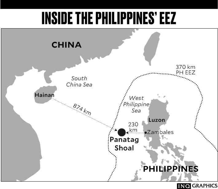 Panatag Shoal map. STORY: ‘Avoid interfering’ with Scarborough Shoal patrols – China to PH