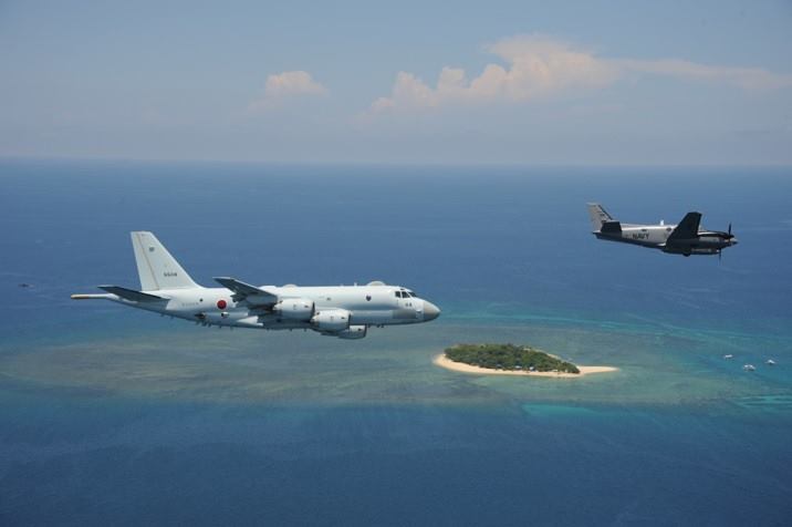 The Philippine Navy and Japan Maritime Self Defense Force (JMSDF) held a joint maritime patrol in Palawan on Tuesday, May 8. (Photo from JMSDF Facebook page)