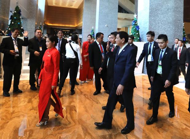 Rodrigo Duterte at Asean Summit in Singapore