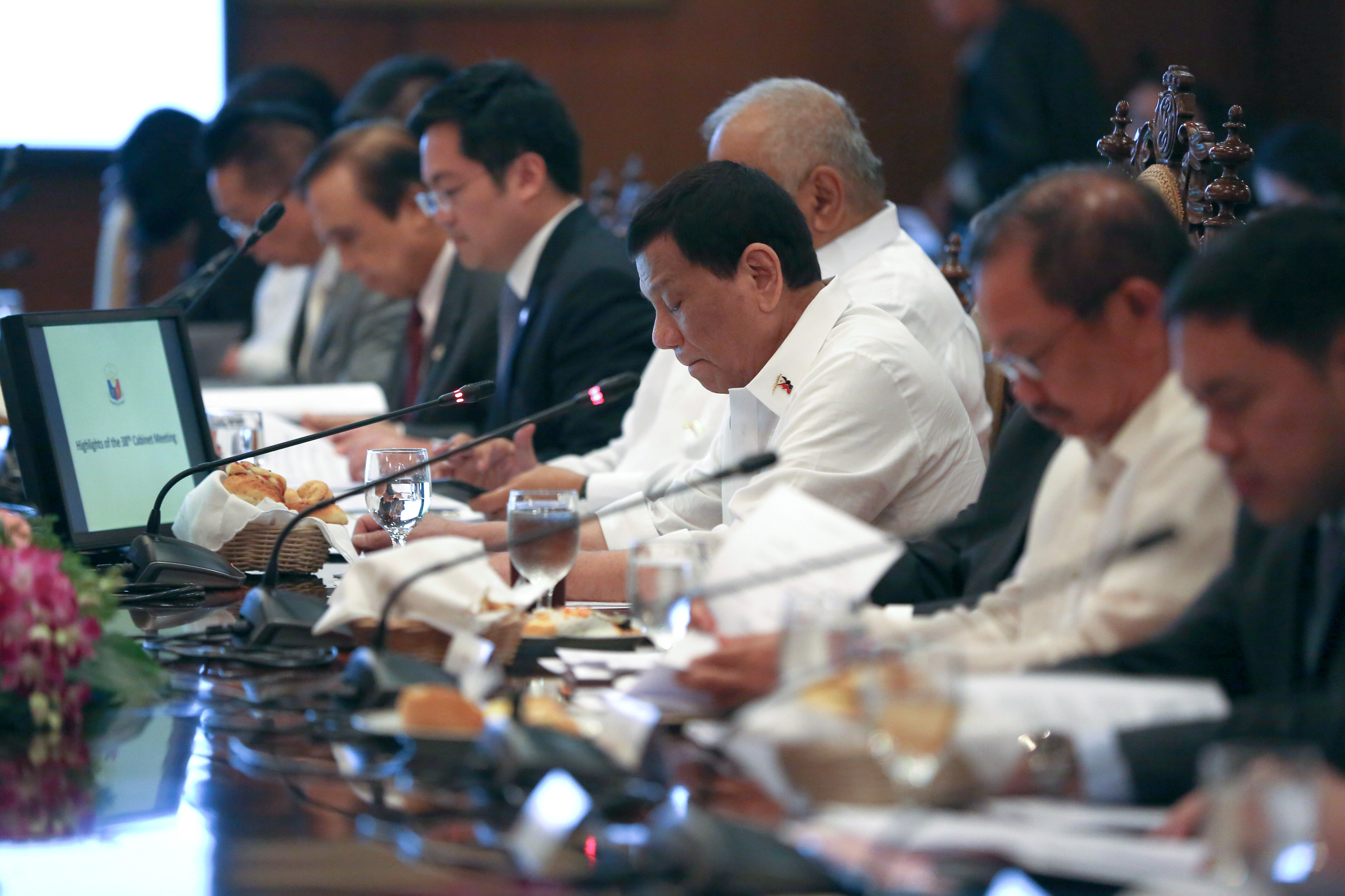 Duterte at the 39th Cabinet Meeting