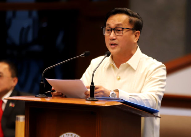 TOLENTINO DELIVERS FIRST PRIVILEGE SPEECH: Delivering the first privilege speech for the 18th Congress on Monday, July 29, 2019, former chairman of the Metropolitan Manila Development Authority and neophyte Senator Francis Tolentino yesterday said, referring to the West Philippine Sea, that “President Rodrigo Duterte has the power to enter into legally binding international verbal agreements,” (PRIB Photo)