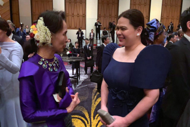 Inday Sara mingles with world leaders as she pinch-hits for Duterte at Japan banquet