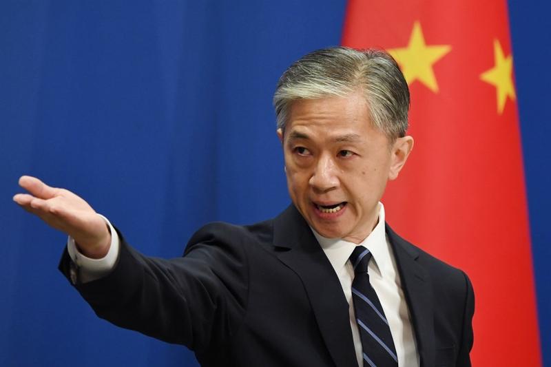 Chinese Foreign Ministry spokesperson Wang Wenbin says the arbitral award that invalidates Beijing's nine-dash line claim over the South China Sea seriously violates international law