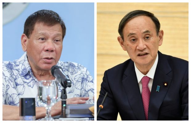Duterte, Japan PM Suga discuss maritime issues, concerns over South China Sea over phone call