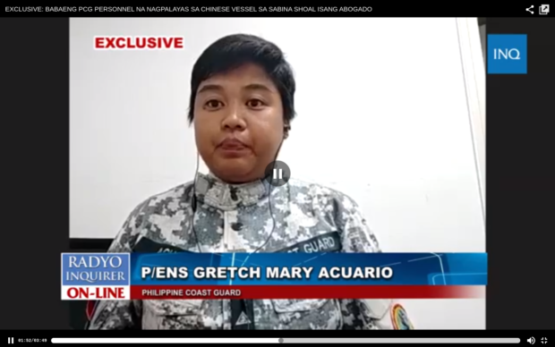 Female PCG member gives insight on radio challenge that made Chinese ships flee