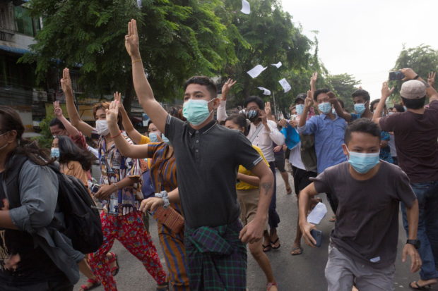 myanmar protesters