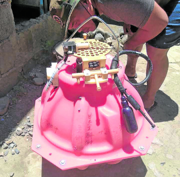 Fishermen found an ocean bottom seismometer, or OBS, in a recent trip to the West Philippine Sea
