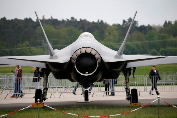 FILE PHOTO: A Lockheed Martin F-35 aircraft is seen at the ILA Air Show in Berlin, Germany, April 25, 2018.    REUTERS/Axel Schmidt/File Photo