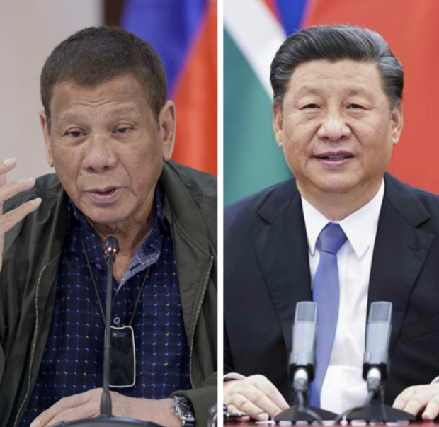 FILE PHOTO. President Rodrigo Duterte and Chinese Pres. Xi Jinping.