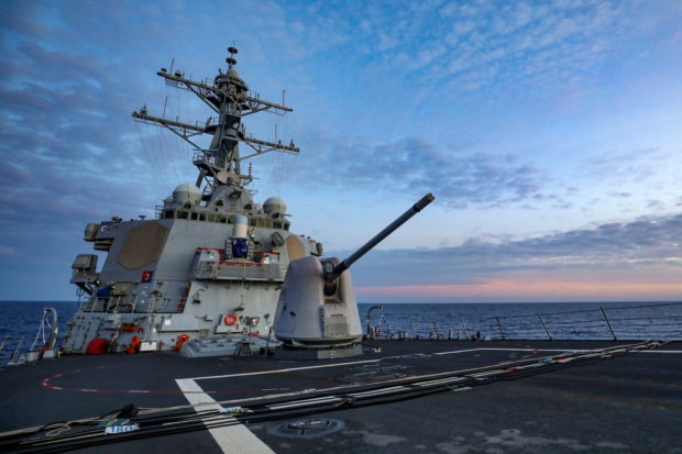 Arleigh Burke-class guided-missile destroyer USS Benfold (DDG 65) conducts routine underway operations. Benfold is forward-deployed to the U.S. 7th Fleet area of operations in support of a free and open Indo-Pacific. STORY: US warship challenges Beijing’s claims in Spratlys