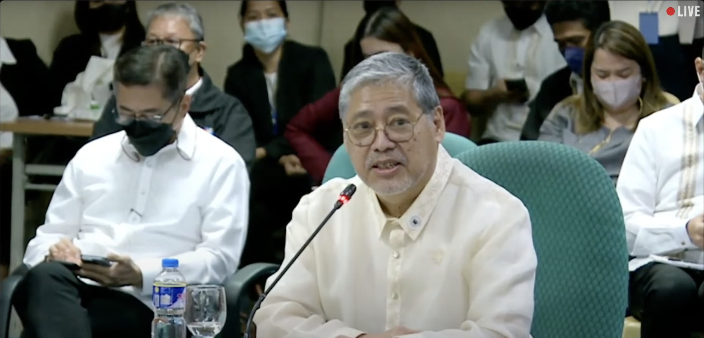 Foreign Affairs Secretary Enrique Manalo faces the Commission on Appointments’ foreign affairs panel which deliberates his ad-interim appointment. Screengrab: Commission on Appointments YouTube