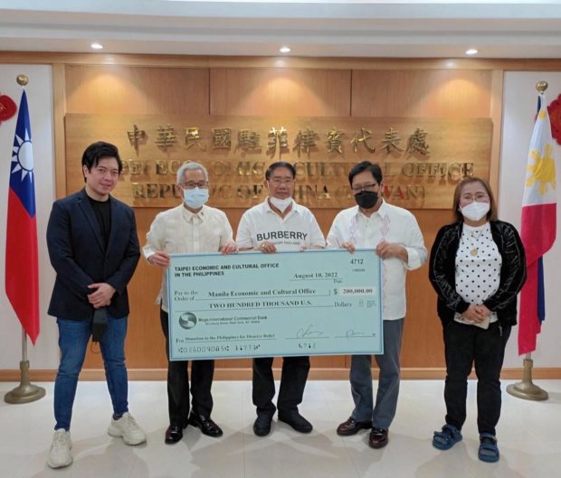 Taiwan donates $200,000 to the Philippines to help the province of Abra after magnitude 7.0 earthquake. Photo from TECO