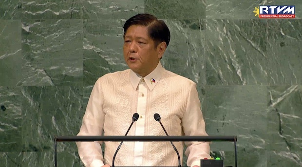 Ferdinand Marcos Jr. at UN General Assembly. STORY: Marcos asks for UN support of PH bid in Security Council
