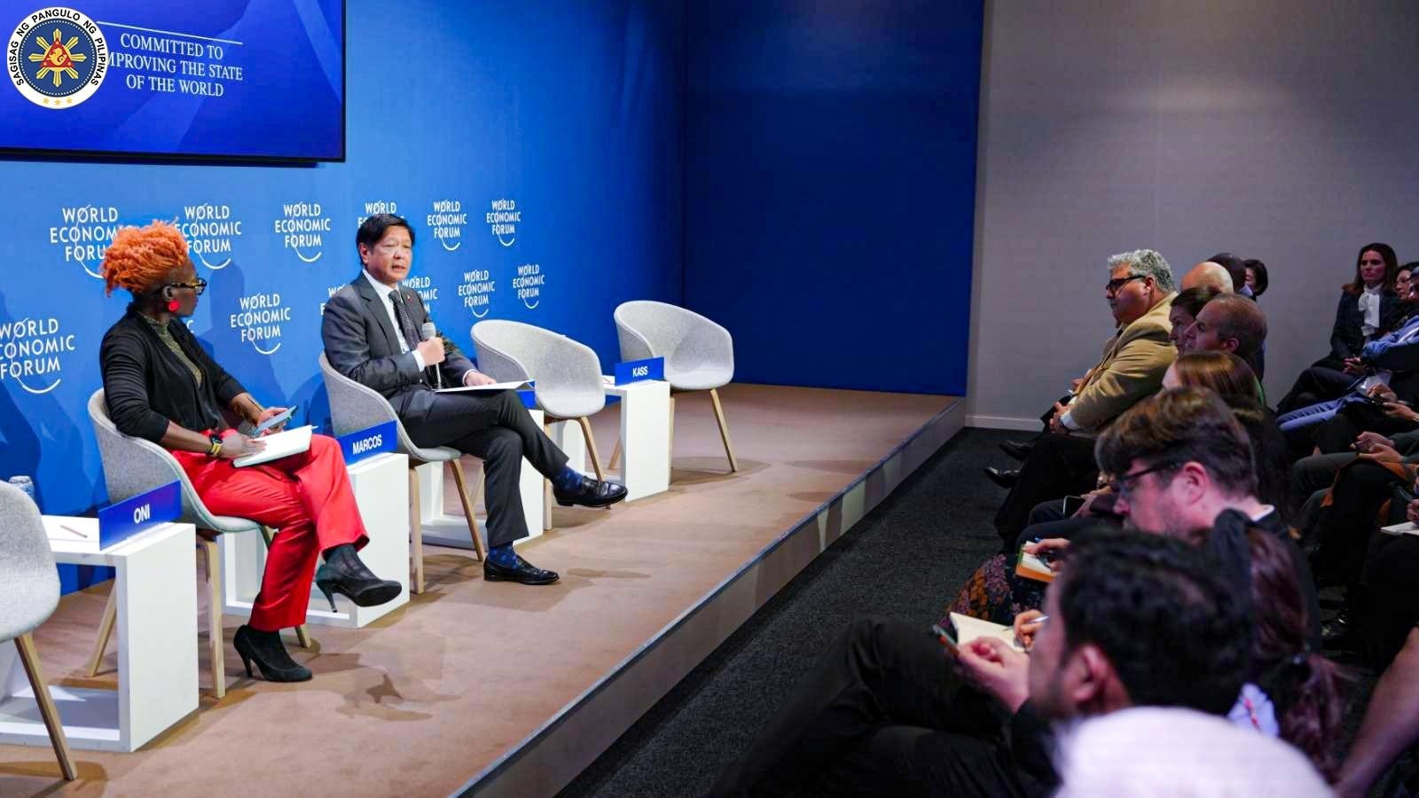 President Marcos calls for systems-based and data-driven cooperation to achieve food security at the “Moving Towards Nutrition Security” program of the World Economic Forum in Davos, Switzerland. 