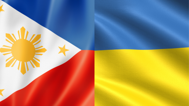 Philippine and Ukraine flags | FILE PHOTO