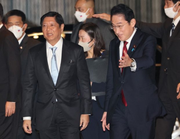 Ferdinand Marcos Jr. wth Fumio Kishida STORY: PH-Japan VFA OK if it won’t raise tensions over WPS – Marcos
