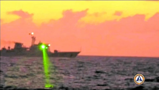 China Coast Guard ship No. 5205. STORY: China harasses Philippine Coast Guard vessel with laser