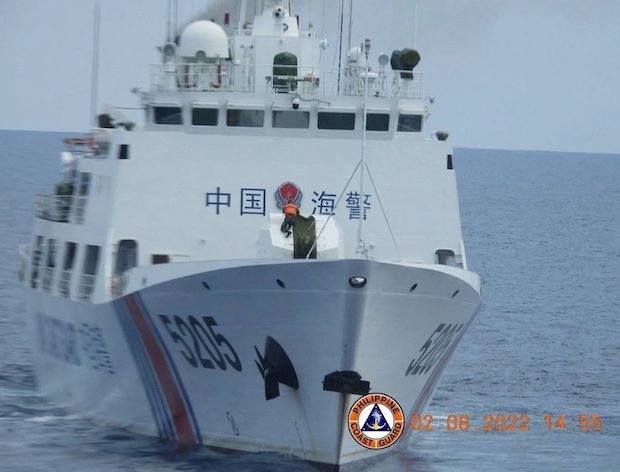 China coast guard ship with 70 mm gun uncovered