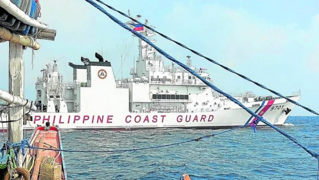 The BRP Teresa Magbanua, the Philippine Coast Guard (PCG) Fleet’s largest vessel deployed at the Kalayaan Island Group. (PHOTO FROM PCG)
