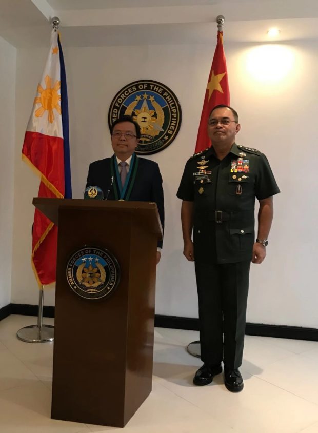 AFP chief, Chinese envoy tackle sustaining peace, stability
