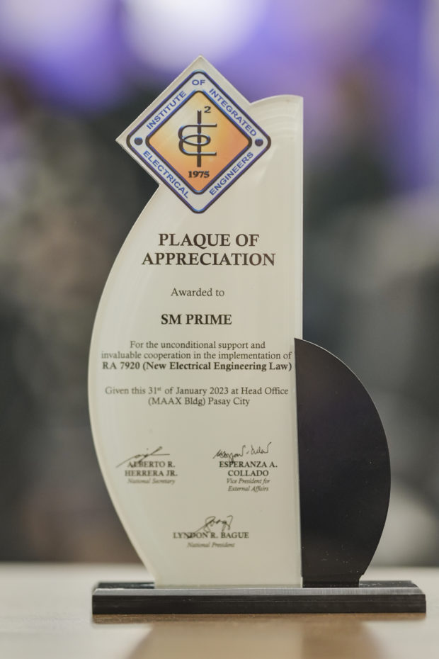 SM Prime award