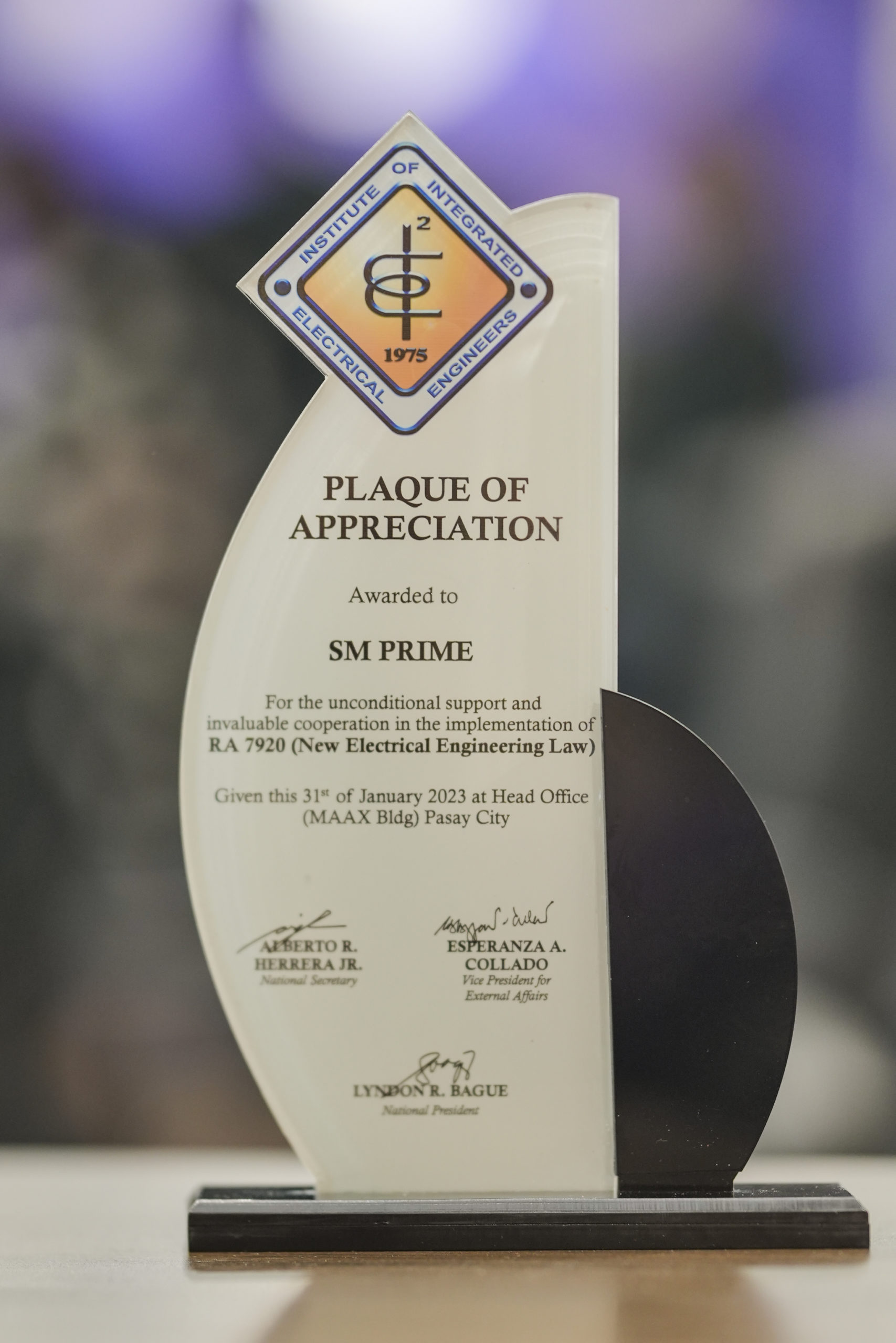 SM Prime awarded for Compliance