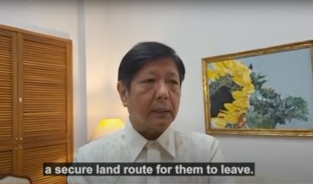 President Ferdinand Marcos Jr. explains the government’s plans for the Filipinos who are stuck in conflict-ridden Sudan. Photo from Malacañang Palace.