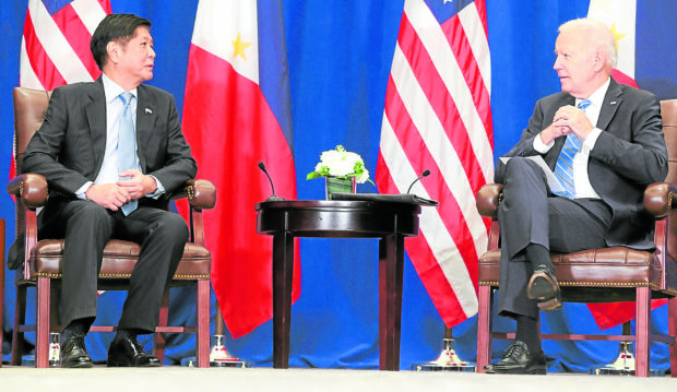 President Marcos meets with US President Joe Biden in NewYork City, in one of the highlights of the Philippine leader’s six-day trip to the United States in September 2022. 