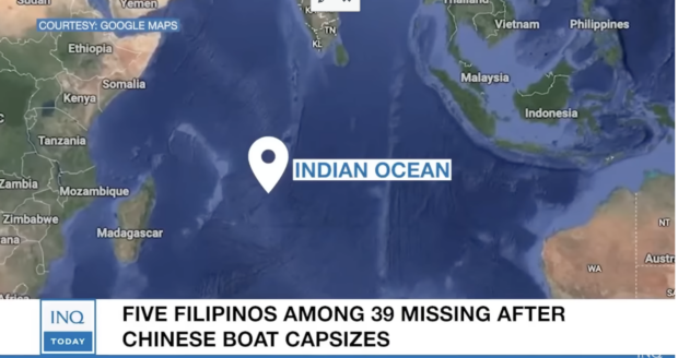 No survivors in Chinese fishing vessel capsizing