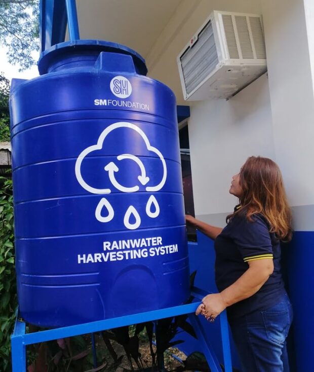 SM Foundation rainwater harvesting system