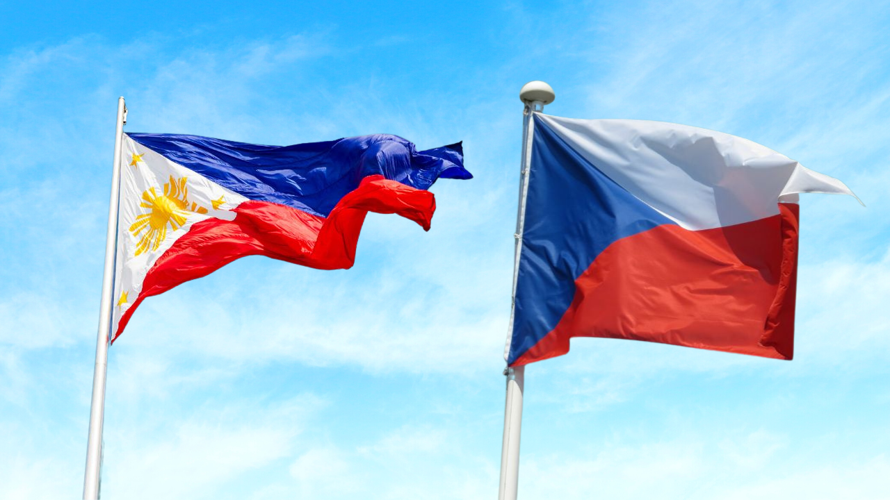 Philippine and Czech Republic flags