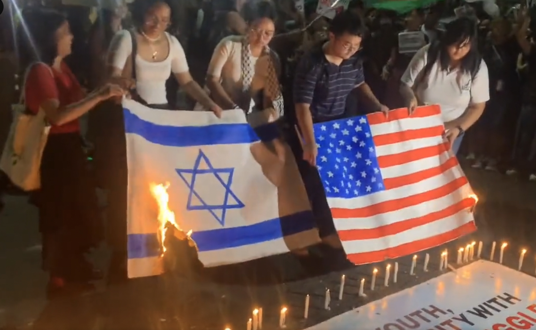 Israel ambassador to the Philippines Ilan Fluss on Friday said he was “shocked” and “disturbed” after pro-Palestine demonstrators in the country burned his nation’s flag during protests.