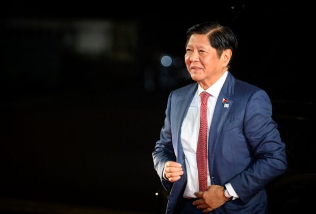 Philippines' President Ferdinand Marcos Jr. arrives for the leaders and spouses dinner during the Asia-Pacific Economic Cooperation (APEC) Leaders' Week at the Legion of Honor in San Francisco, California, on November 16, 2023. The APEC Summit takes place through November 17. (Photo by JOSH EDELSON / AFP)