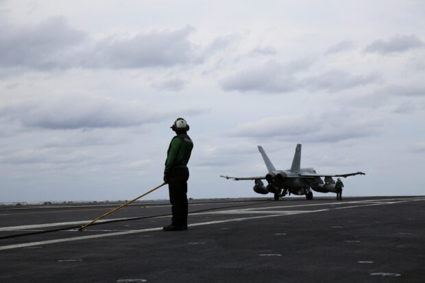 United States Seventh Fleet conduct joint exercises aboard USS Carl Vinson, in the Pacific Ocean November 11, 2023.