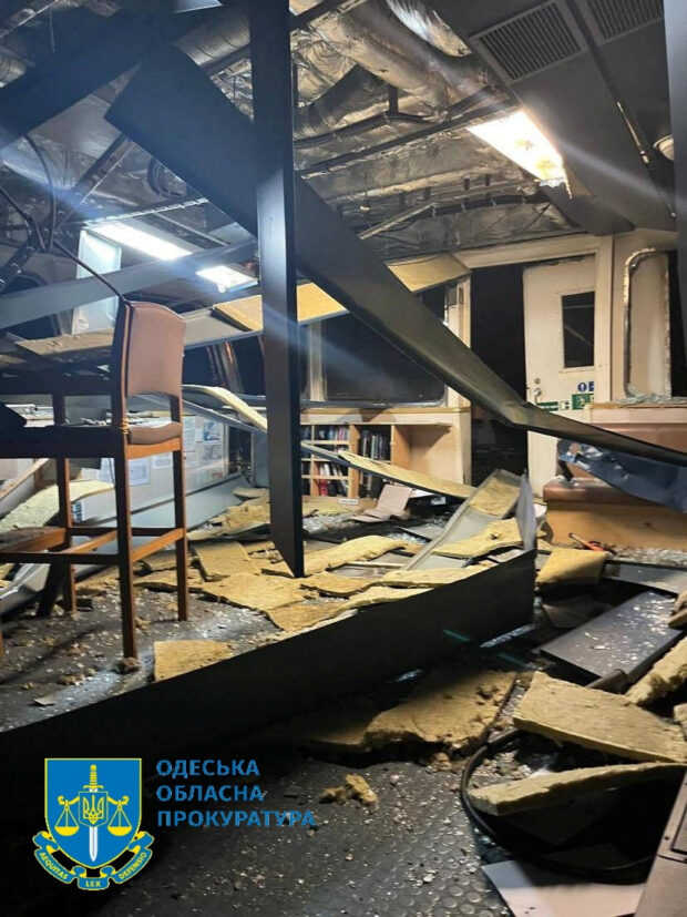 Aftermath of a Russian missile attack in Odesa region