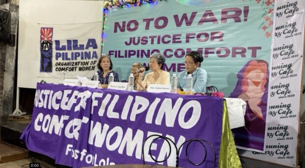 Comfort women advocacy group reiterate calls for accountability from the Japanese government, as Japanese Prime Minister Fumio Kishida is in the Philippines. (Photo from Lila Pilipina Facebook page.)