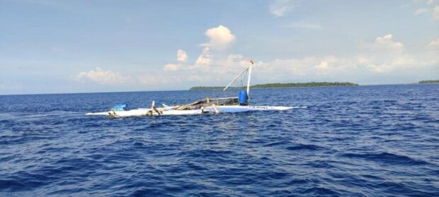 Filipino fishing banca Ruel J capsized off the waters of Paluan, Occidental Mindoro. (Photo from the Philippine Coast Guard)