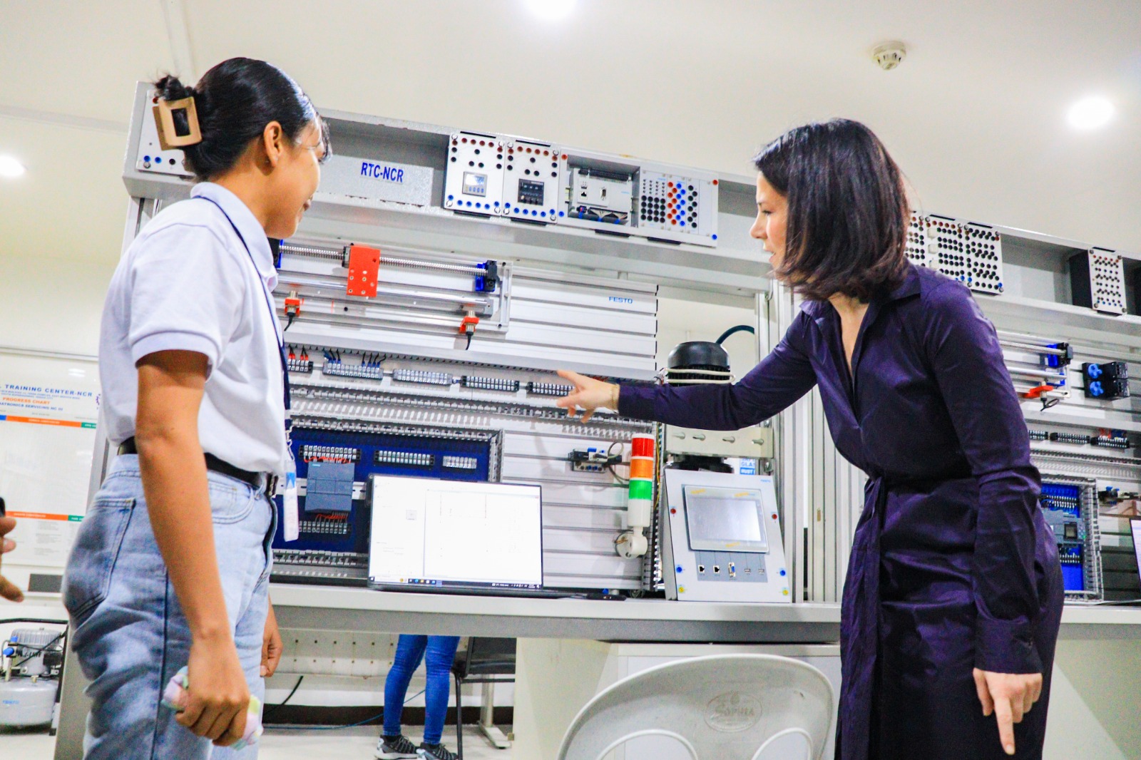 German Foreign Minister Annalena Baerbock during her courtesy visit to the Technical Education and Skills Development Authority headquarters in Taguig City. PHOTO FROM TESDA