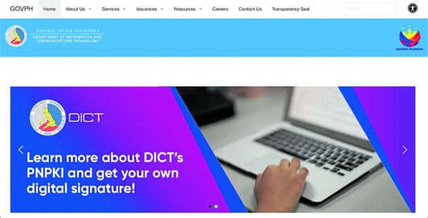 DICT homepage