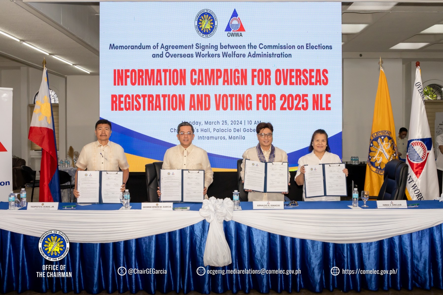 MOA aiming to boost overseas voting in 2025 midterm polls signed