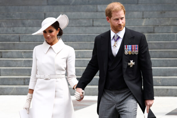 Britain's Prince Harry and Meghan