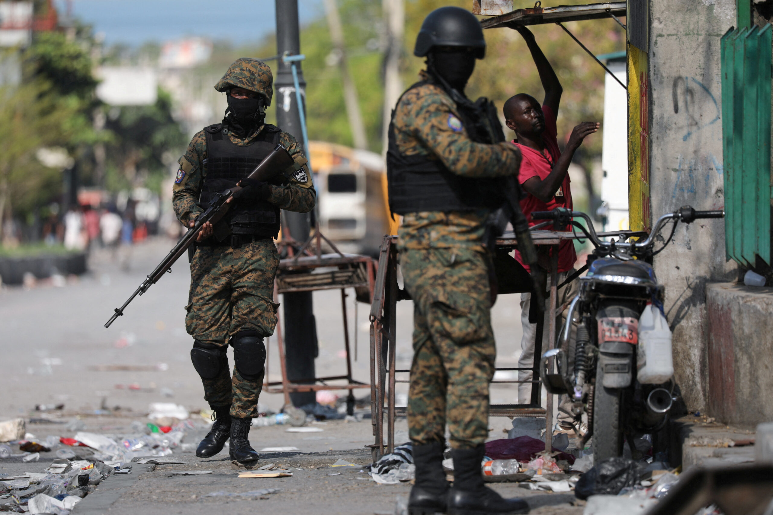 Heavy gunfire near Haiti's National Palace in Port-au-Prince