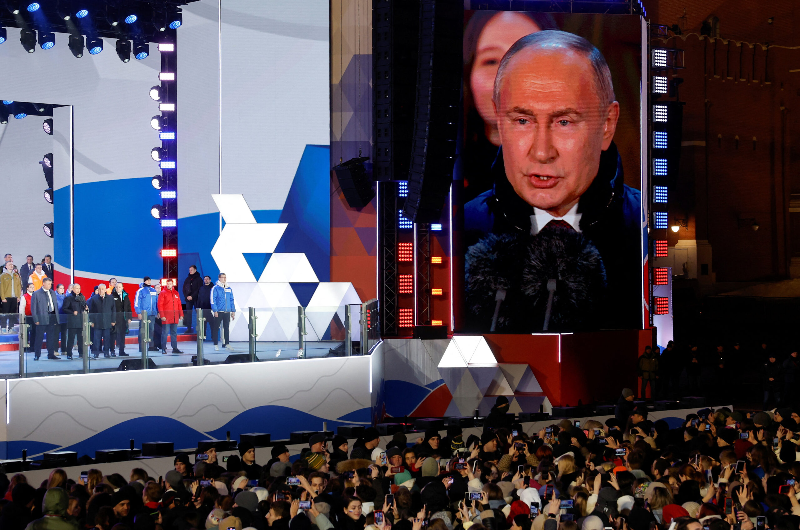 On Red Square, Putin voters bask in predictable victory