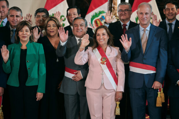 President of Peru Dina Boluarte swears in new ministers of state