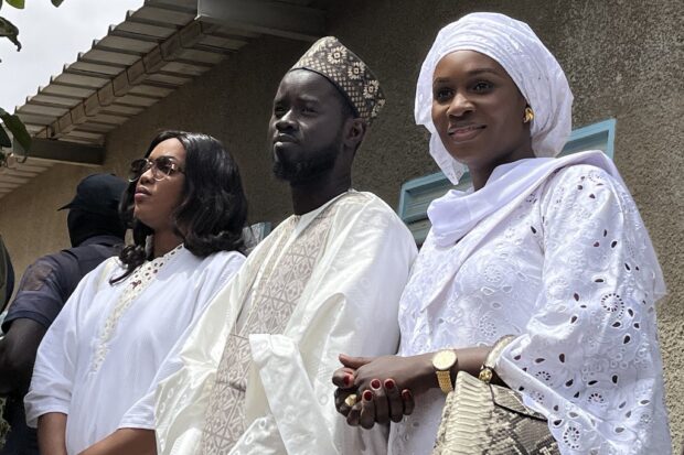 Two First Ladies at presidential palace in a Senegal first