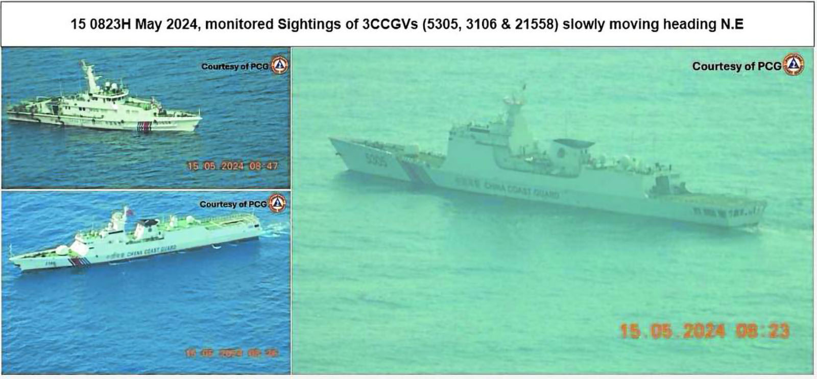 2 China Coast Guard ships try to block ‘Atin Ito’ convoy to West Philippine Sea. 