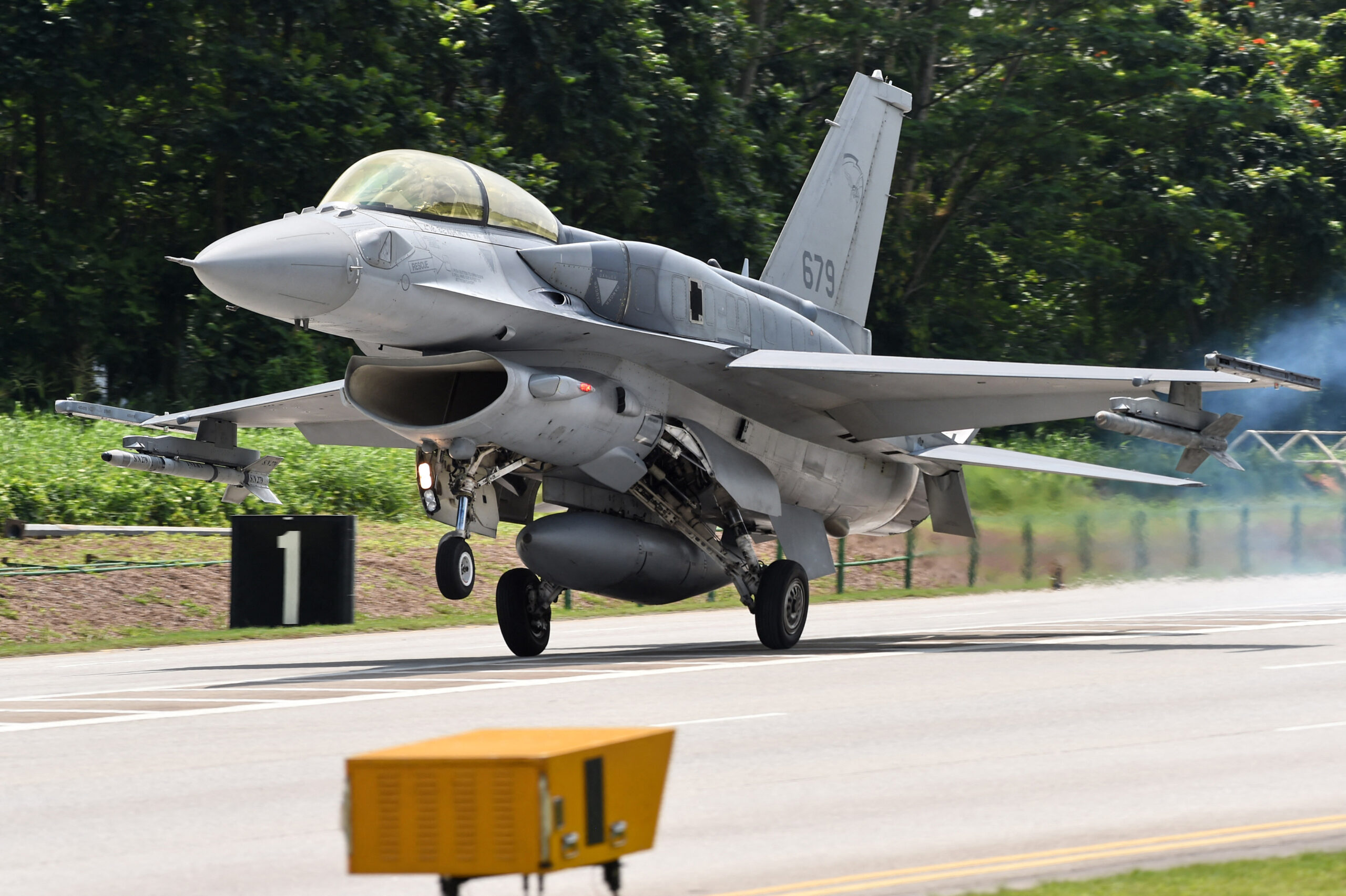 Fighter jet crashes at Singapore airbase