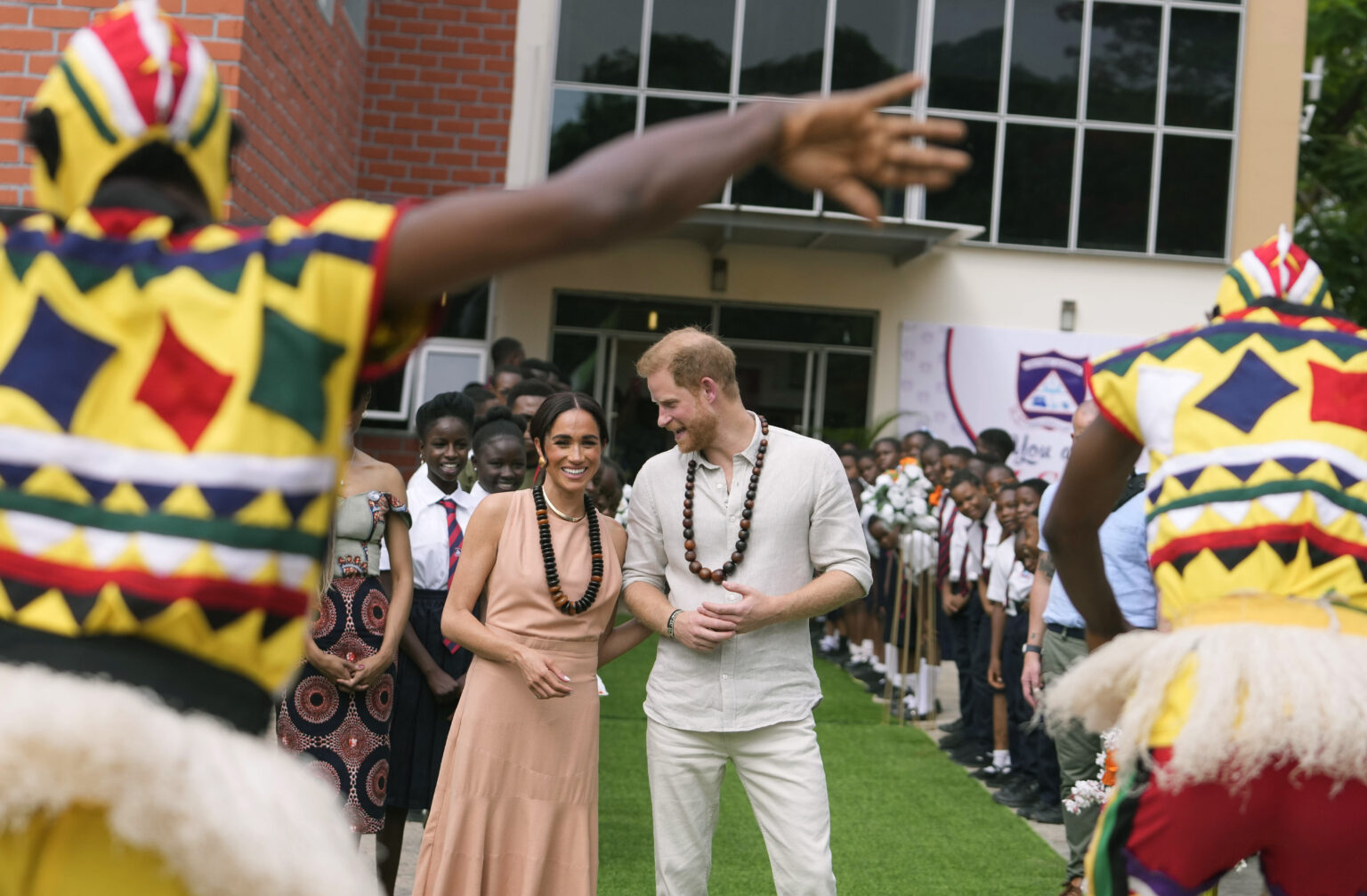 Prince Harry and Meghan arrive in Nigeria to promote mental health