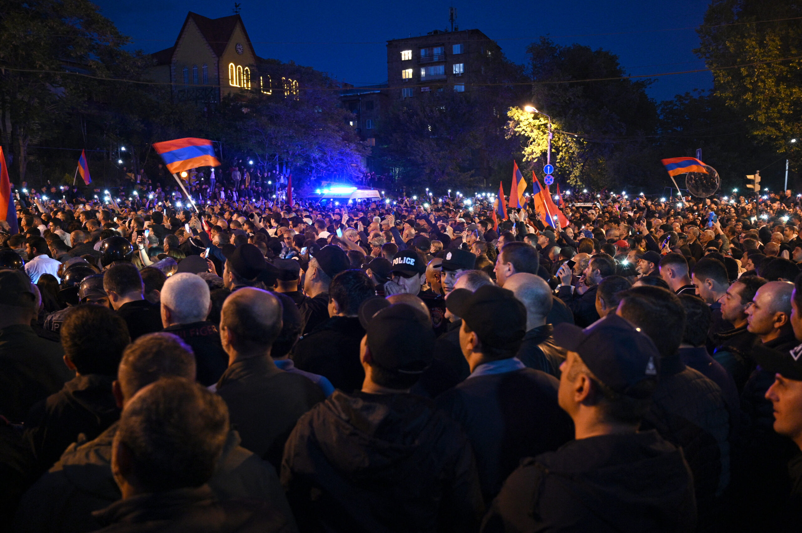 Thousands rally in Armenia against Azerbaijan land transfer