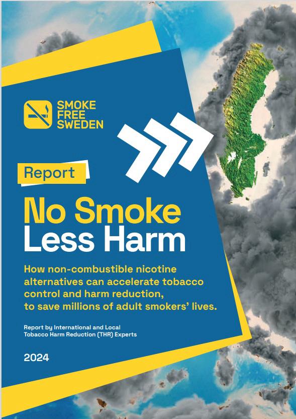 Sweden's adoption of smokeless tobacco products has dramatically reduced smoking rates and related diseases, putting the country on the verge of becoming the first to achieve smoke-free status, according to a landmark report.